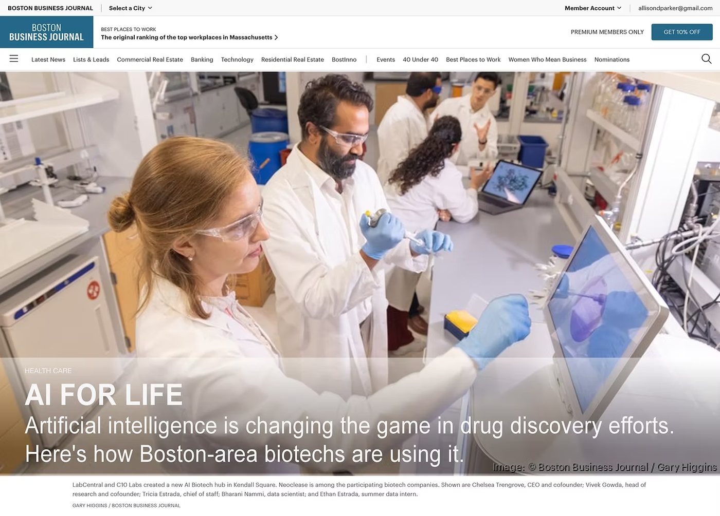 Neoclease featured in the Boston Business Journal